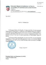 Response by the Delegation of Croatia to the Questionnaire on the Code of Conduct on Politico-Military Aspects of Security