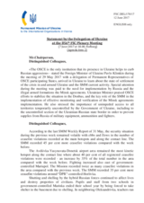 Statement by the Delegation of Ukraine on the situation in and around Ukraine