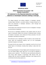 Statement by the Maltese EU Presidency on the abduction and arrest of the Azerbaijani journalist Mr. A. Mukhtarli