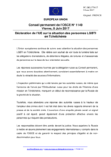 Déclaration de l’UE sur la situation des personnes LGBTI en Tchétchénie